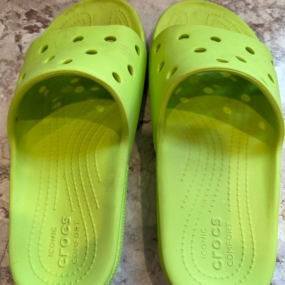 CROCS Neon Green Sandals